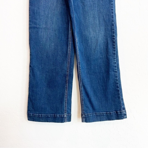 Volcom Women's Stone Scraper Jeans Wide Leg High Rise Ankle Crop Blue 27 - Picture 4 of 8